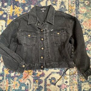 Vintage 90s Guess Charcoal Denim Women's Jacket